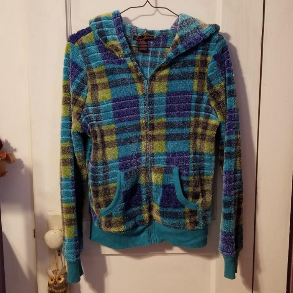 Purple/Blue/Green Fluffy Girls Winter Jacket
